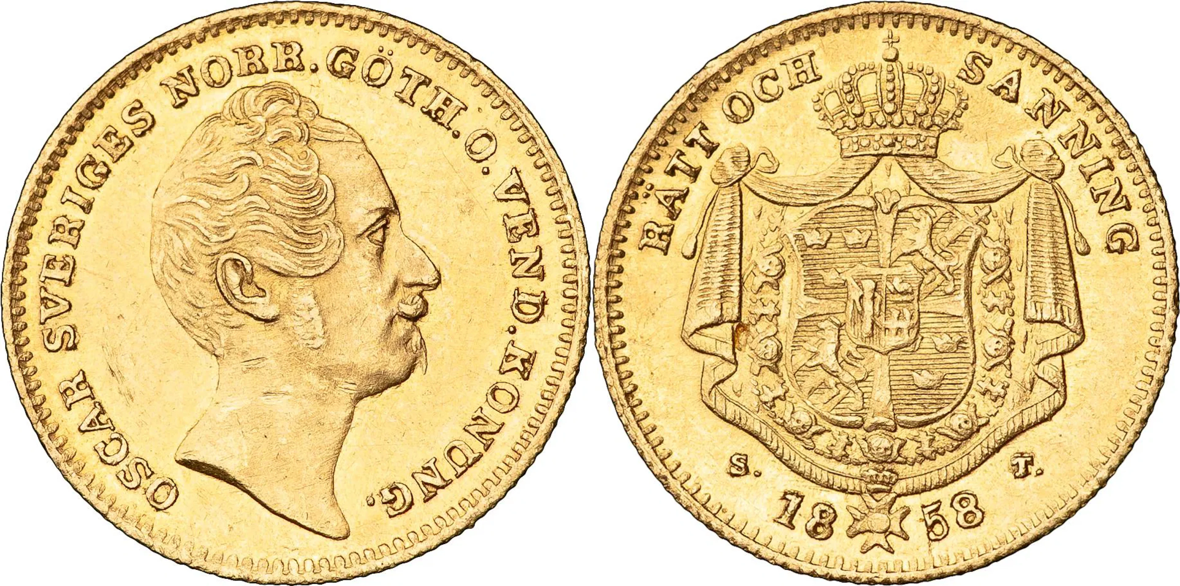 OSKAR I (1844-1859). Dukat 1858. SM 22