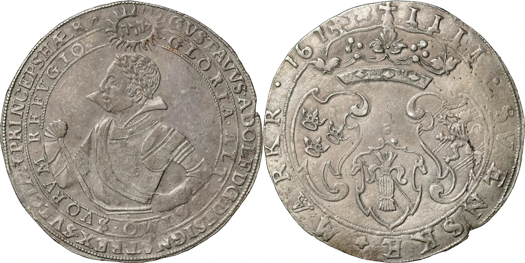 GUSTAV II ADOLF (1611-1632). STOCKHOLM. 4 mark 1614
