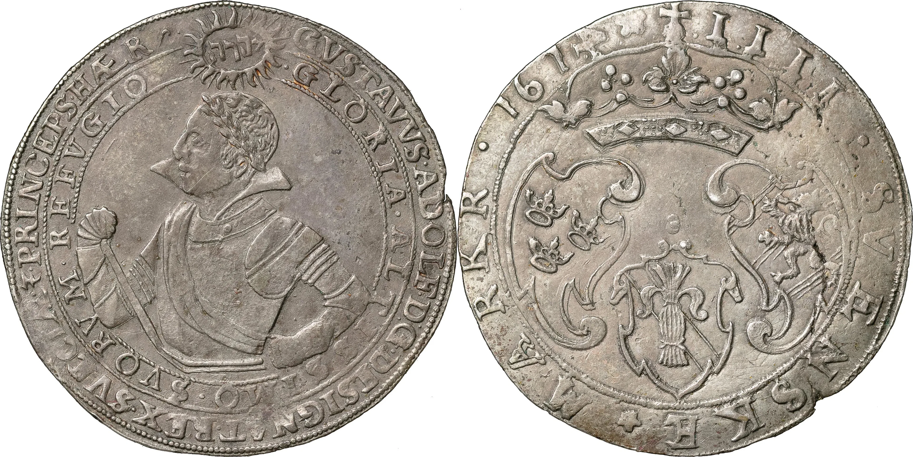 GUSTAV II ADOLF (1611-1632). STOCKHOLM. 4 mark 1614