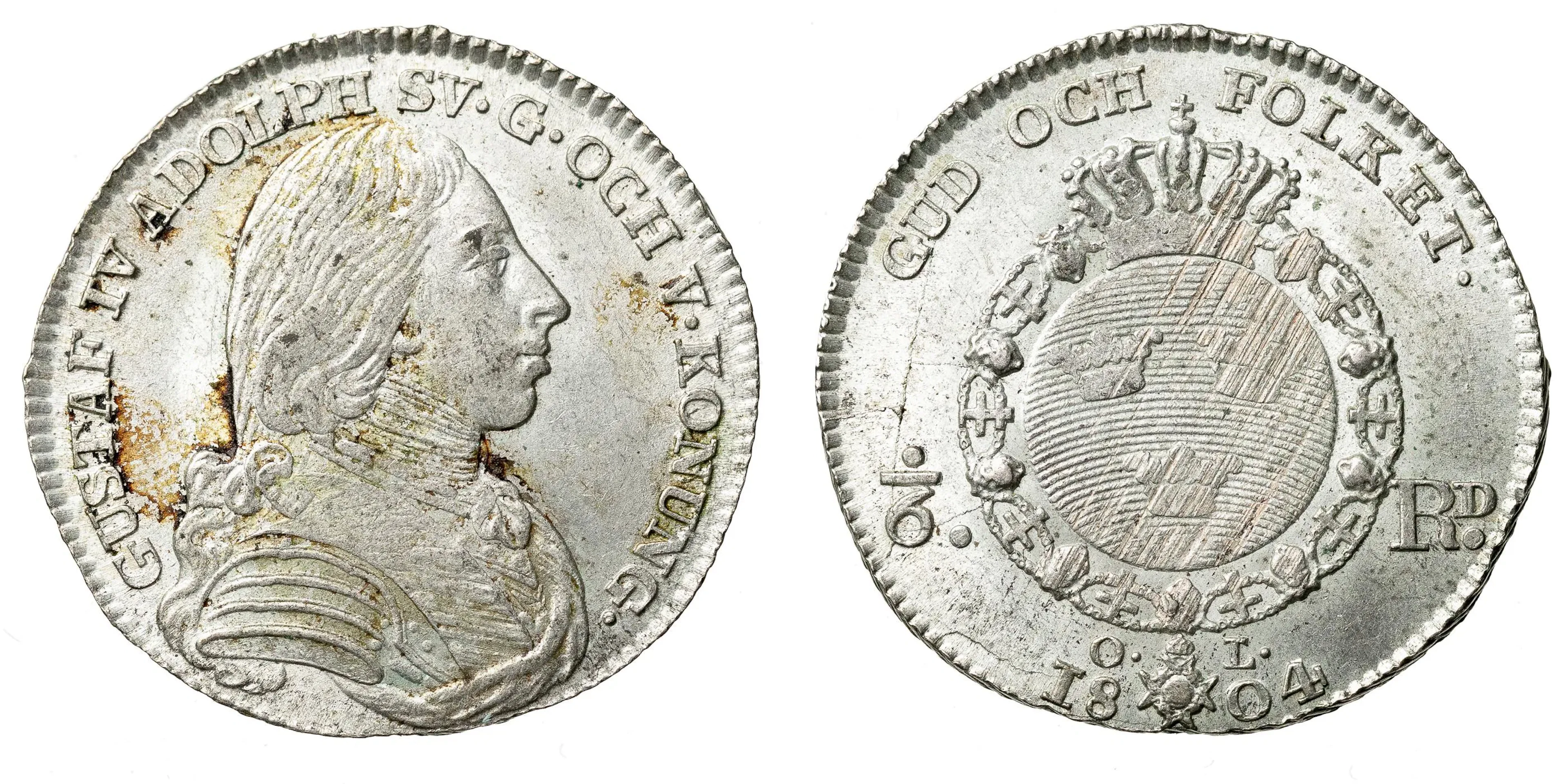 GUSTAV IV ADOLF (1792-1809). 1/6 riksdaler 1804