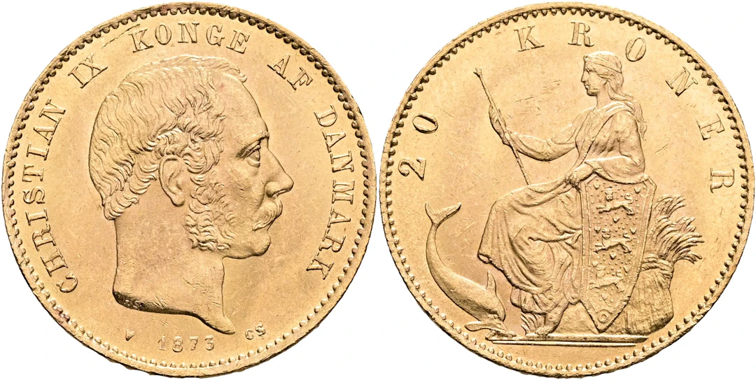DANMARK / DENMARK. 20 kroner 1873