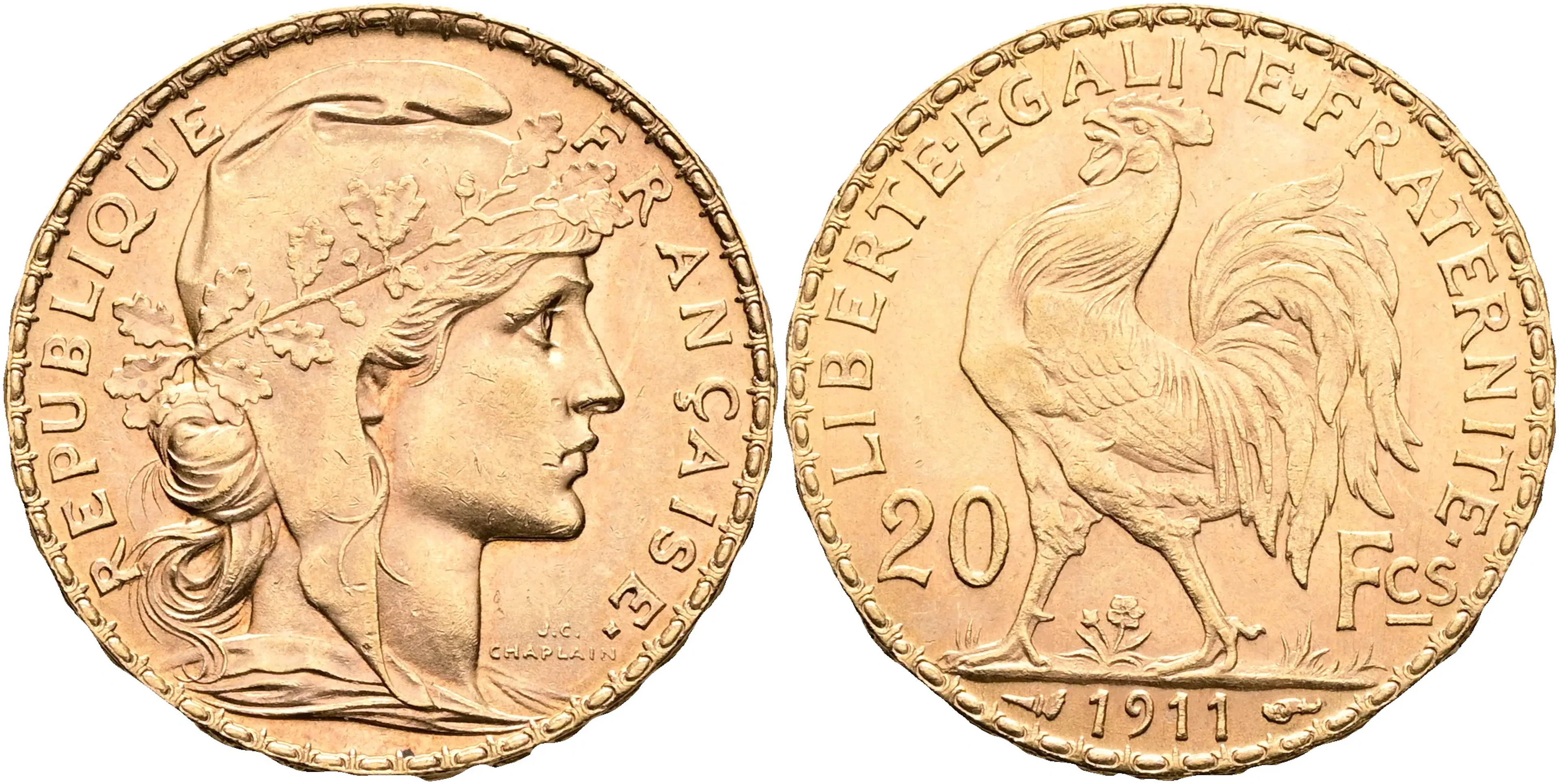 FRANKRIKE / FRANCE. 20 francs 1911