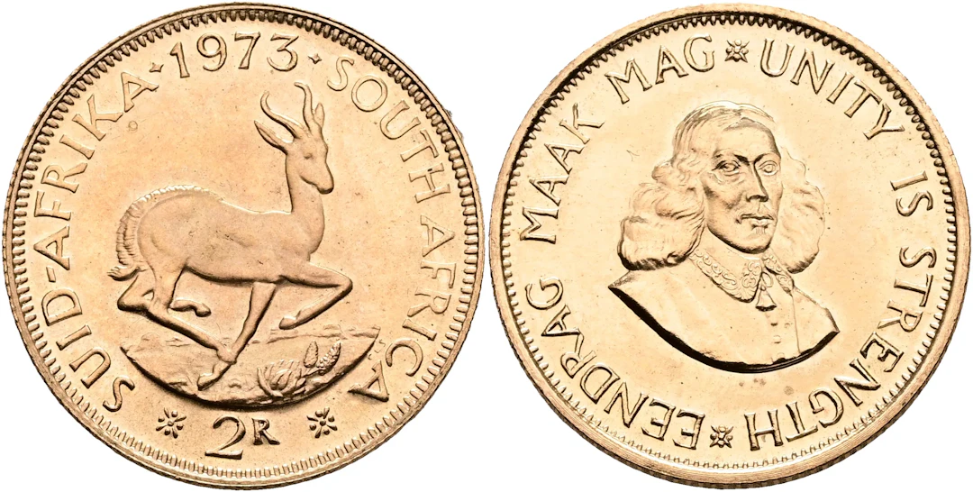 SYDAFRIKA / SOUTH AFRICA. 2 rand 1973