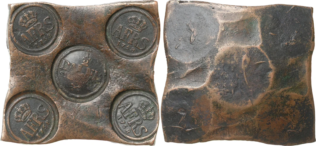 ADOLF FREDRIK (1751-1771). AVESTA. 1/2 daler SM 1758