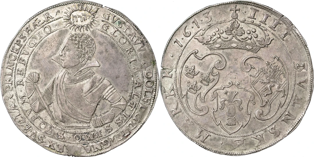 GUSTAV II ADOLF (1611-1632). STOCKHOLM. 4 mark 1613
