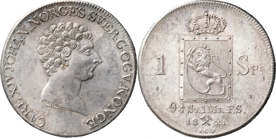 NORGE / NORWAY. Karl XIV Johan (1818-1844). Speciedaler 1821