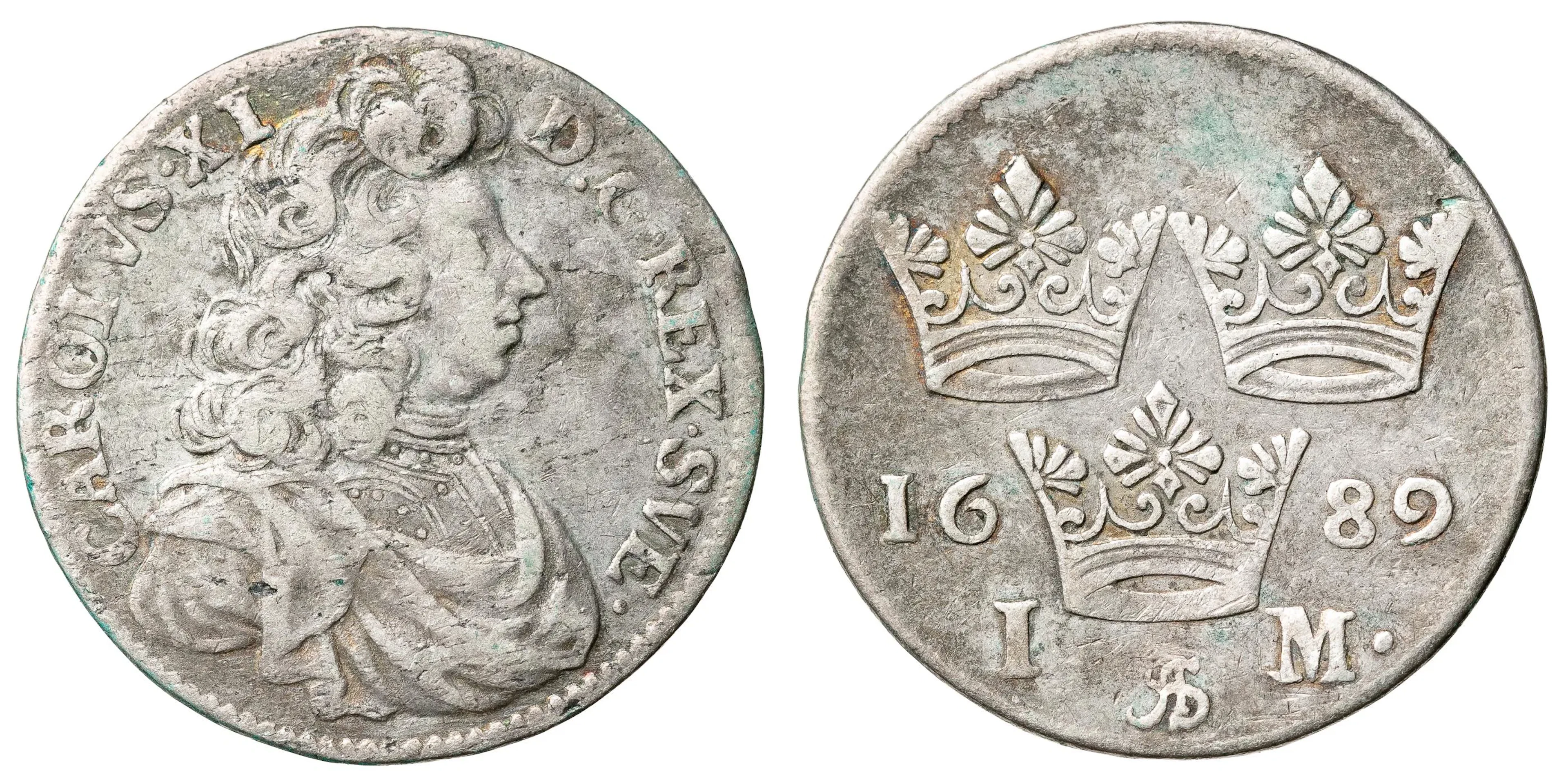 KARL XI (1660-1697). Mark 1689