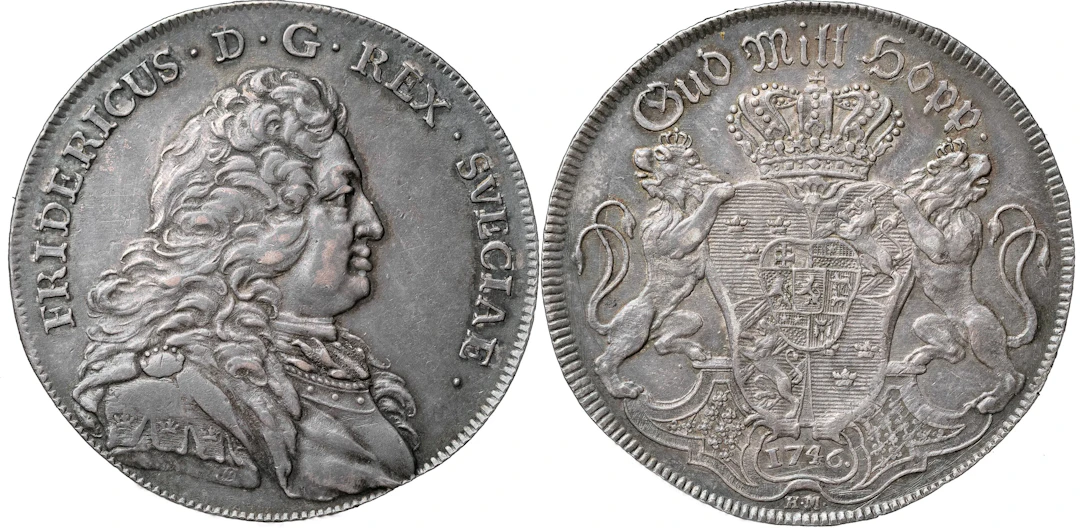 FREDRIK (1720-1751). STOCKHOLM. Riksdaler 1746