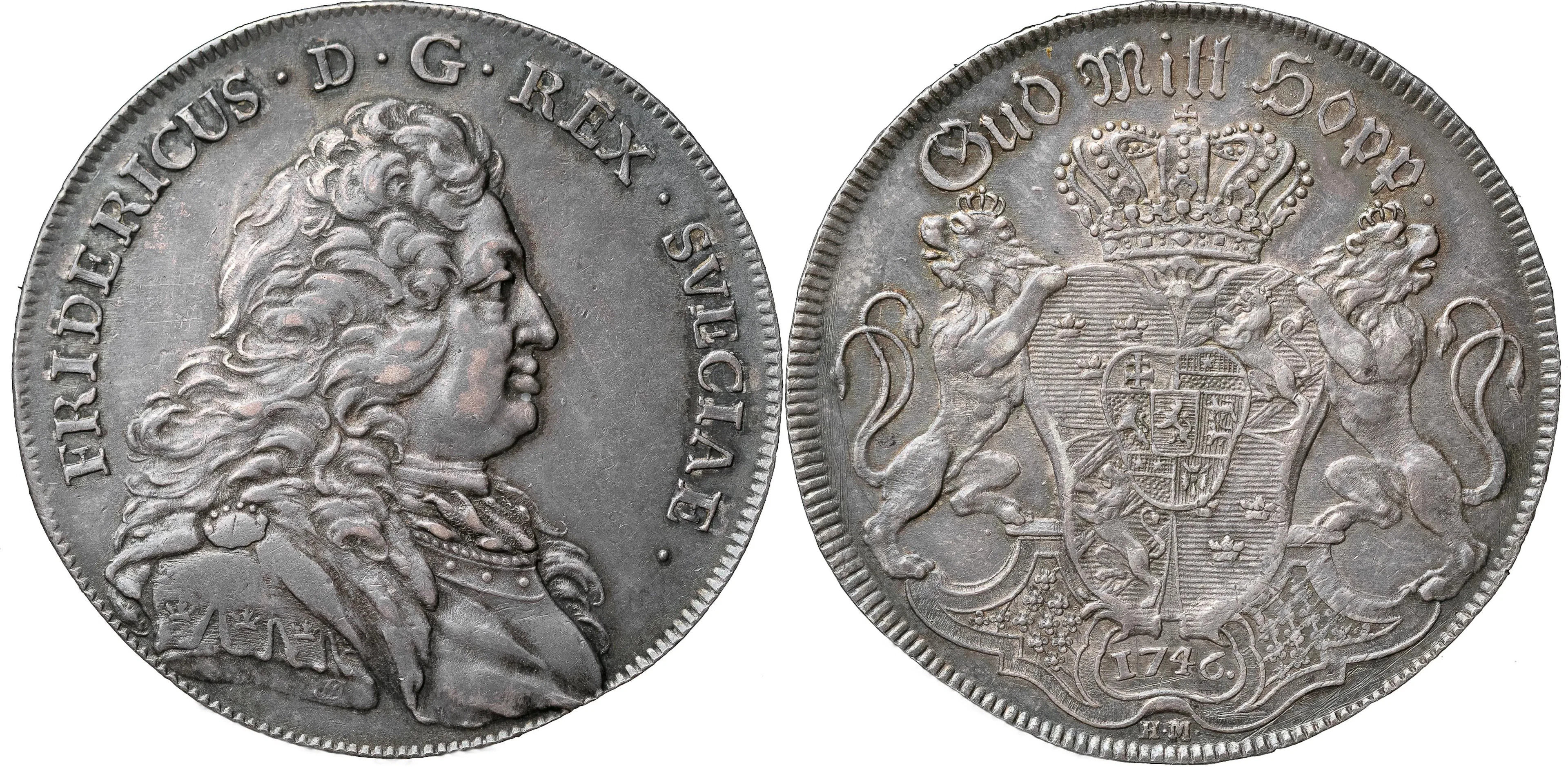 FREDRIK (1720-1751). STOCKHOLM. Riksdaler 1746