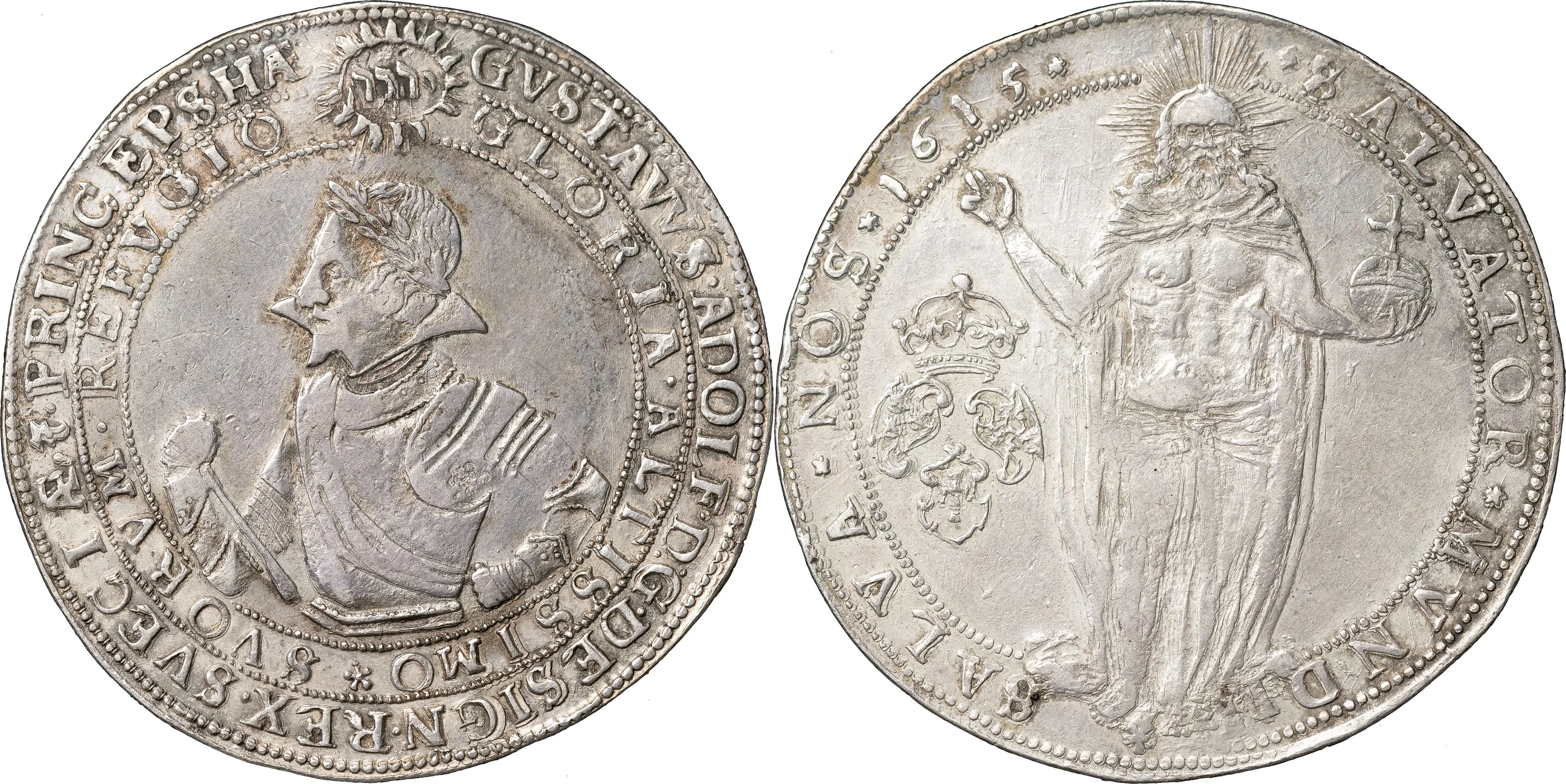 GUSTAV II ADOLF (1611-1632). STOCKHOLM. Riksdaler 1615