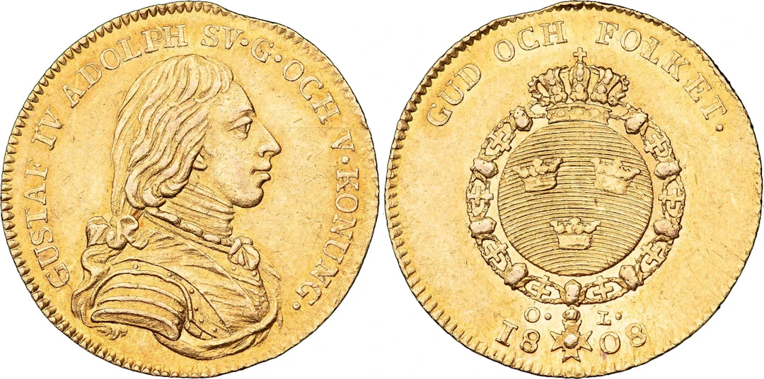 GUSTAV IV ADOLF (1792-1809). STOCKHOLM. Dukat 1808