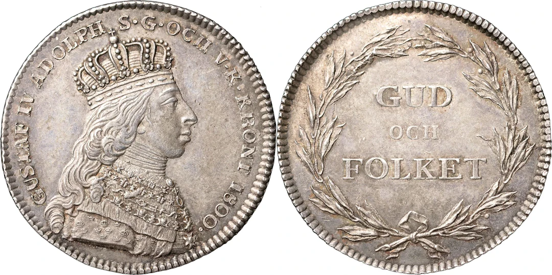 GUSTAV IV ADOLF (1792-1809). STOCKHOLM. 1/3 riksdaler 1800