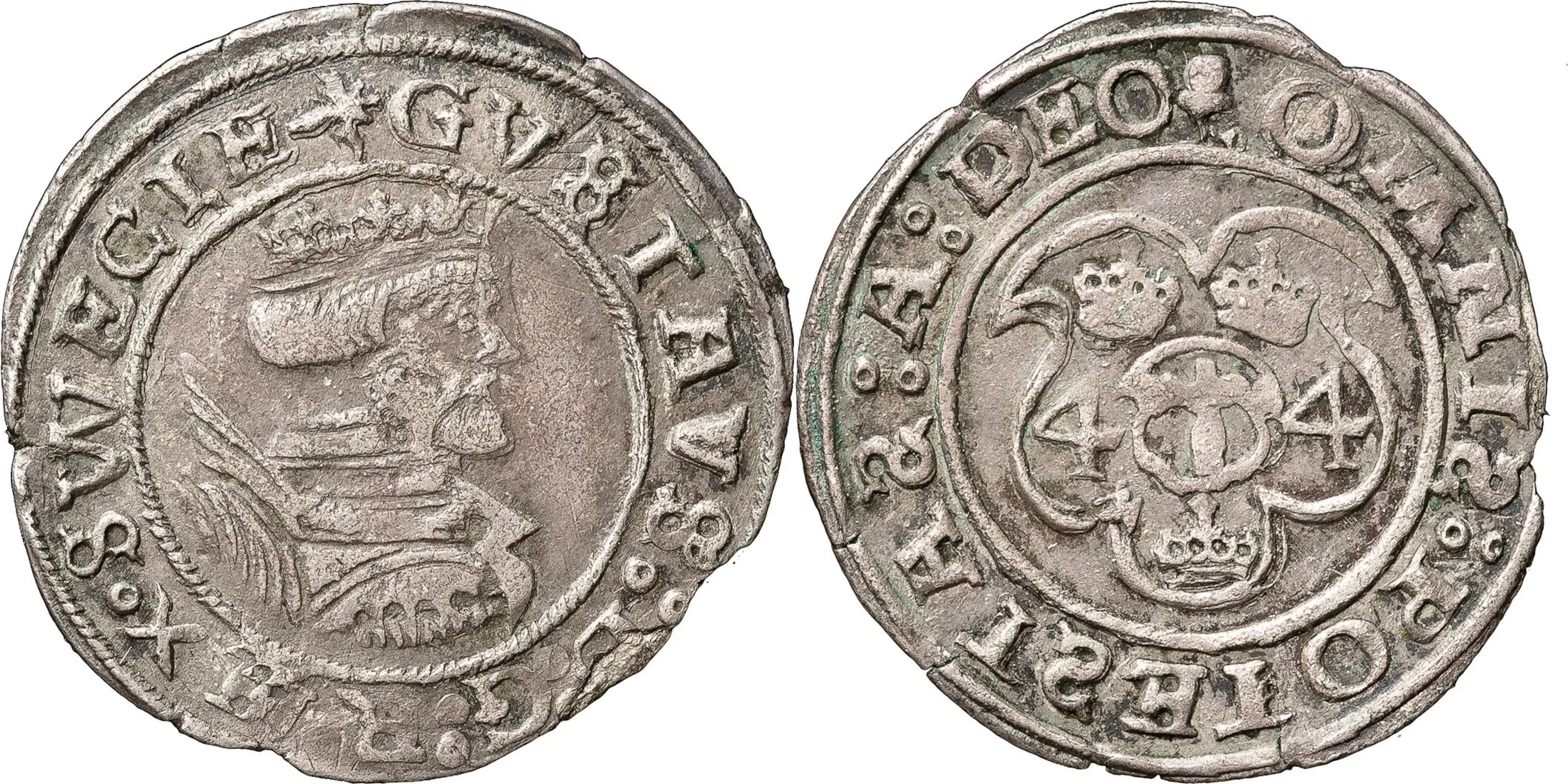GUSTAV I (1523-1560). SVARTSJÖ. 2 öre 1544
