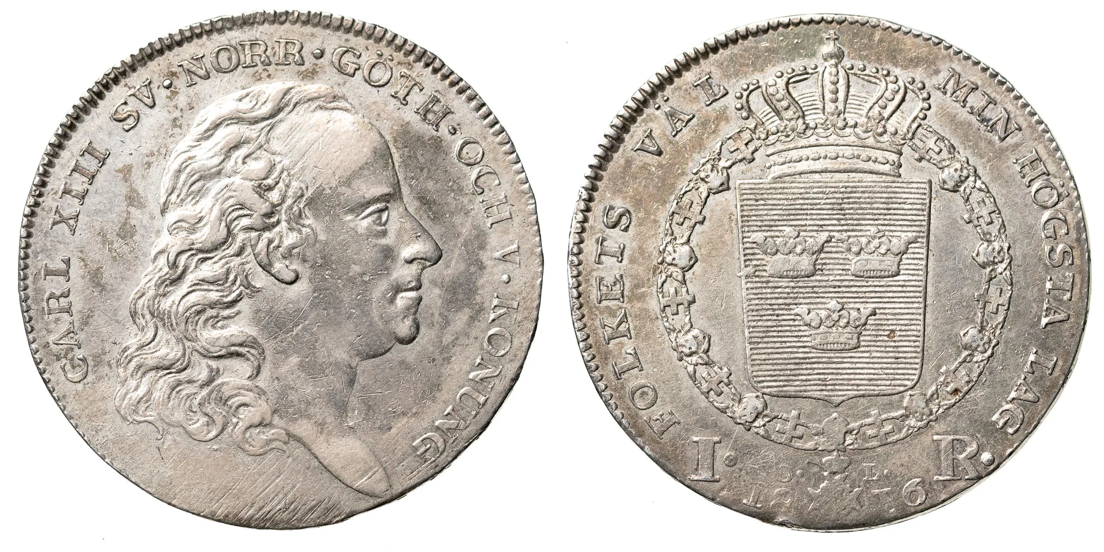 KARL XIII (1809-1818). Riksdaler 1816