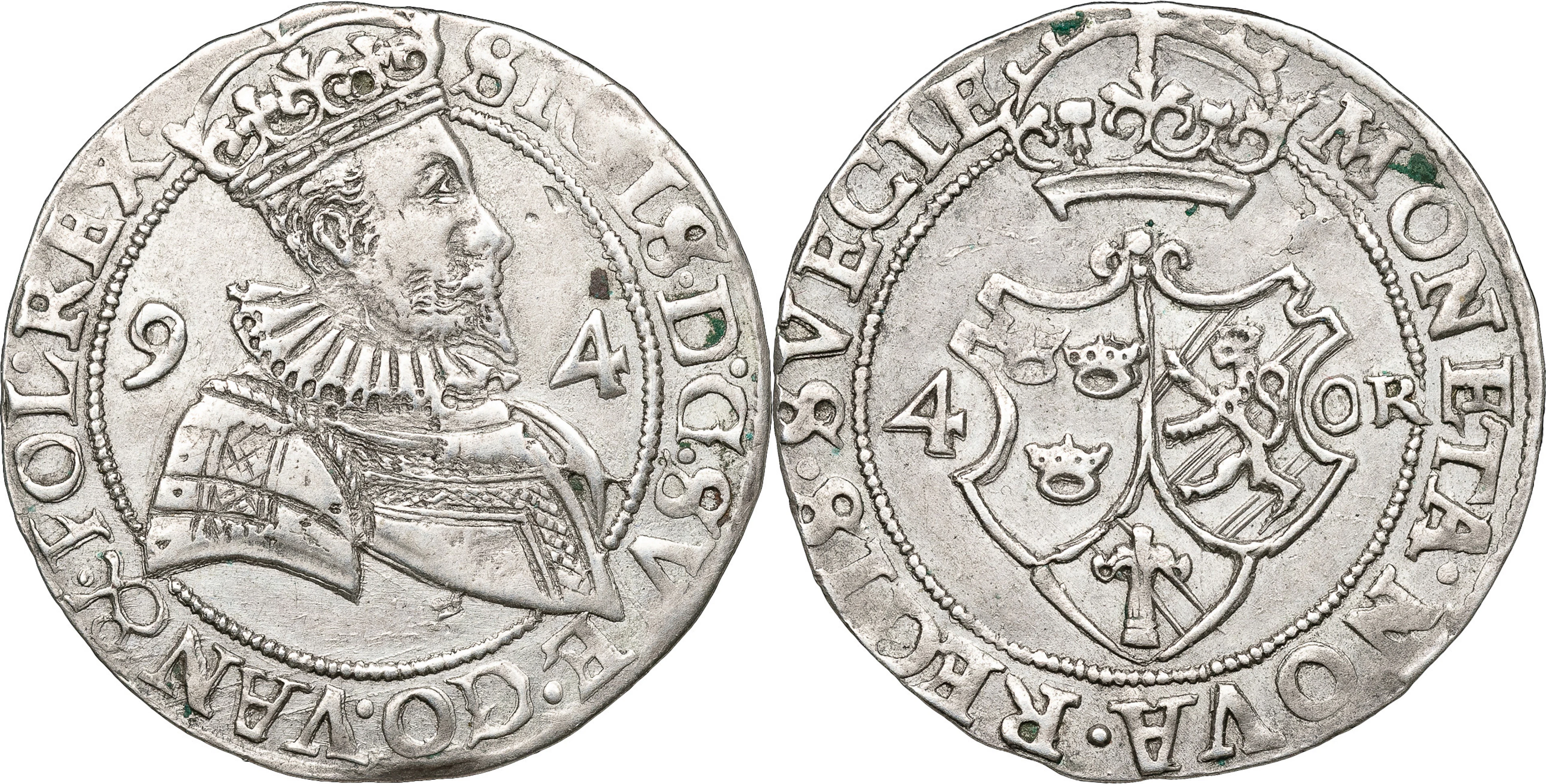 SIGISMUND (1592-1599). STOCKHOLM. 4 öre 1594.