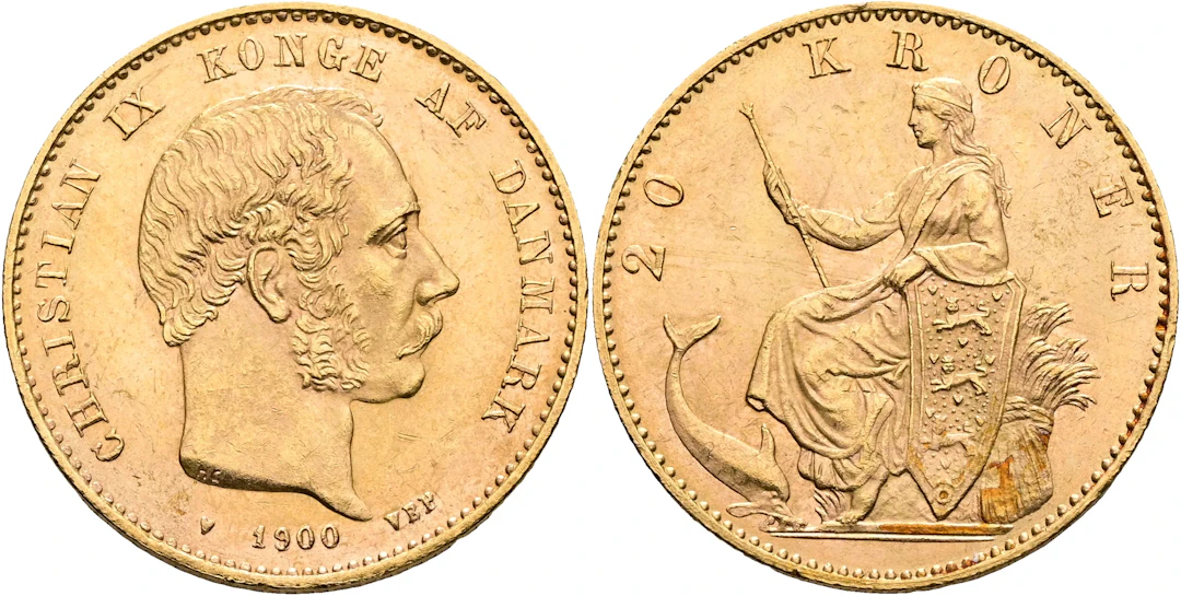 DANMARK / DENMARK. 20 kroner 1900