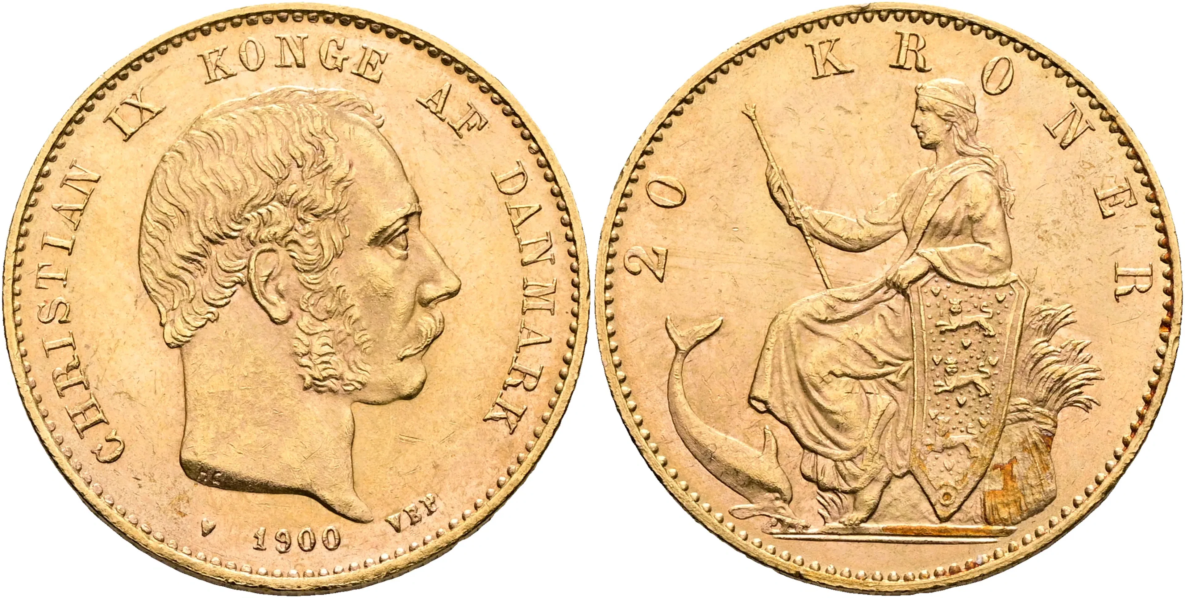 DANMARK / DENMARK. 20 kroner 1900