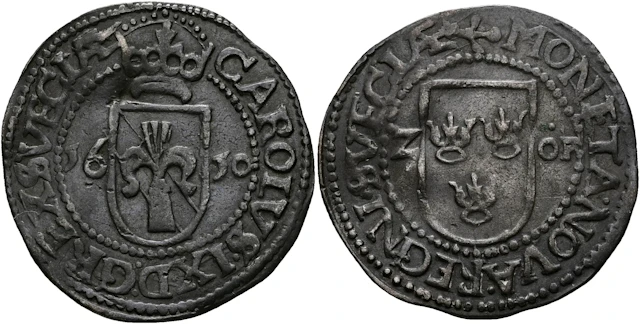 KARL IX (1604-1611). 2 öre 1610
