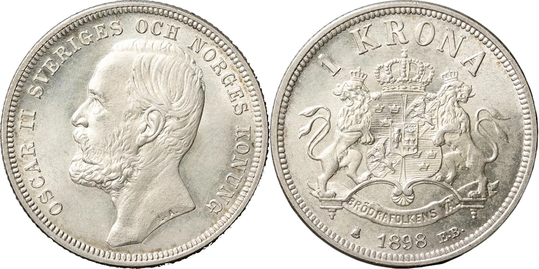 OSKAR II (1872-1907). Krona 1898. SM 75