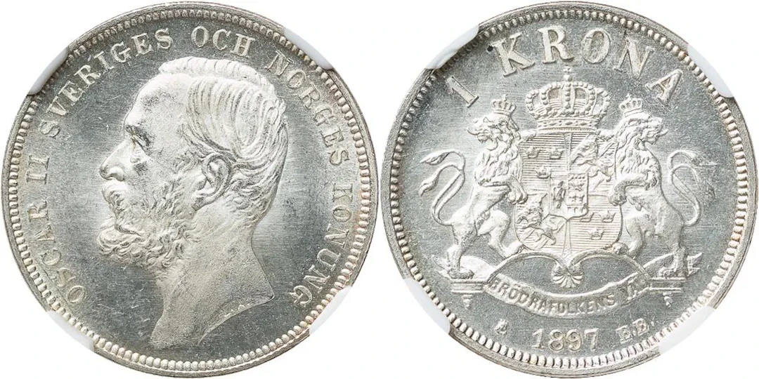 OSKAR II (1872-1907). Krona 1897. SM 74