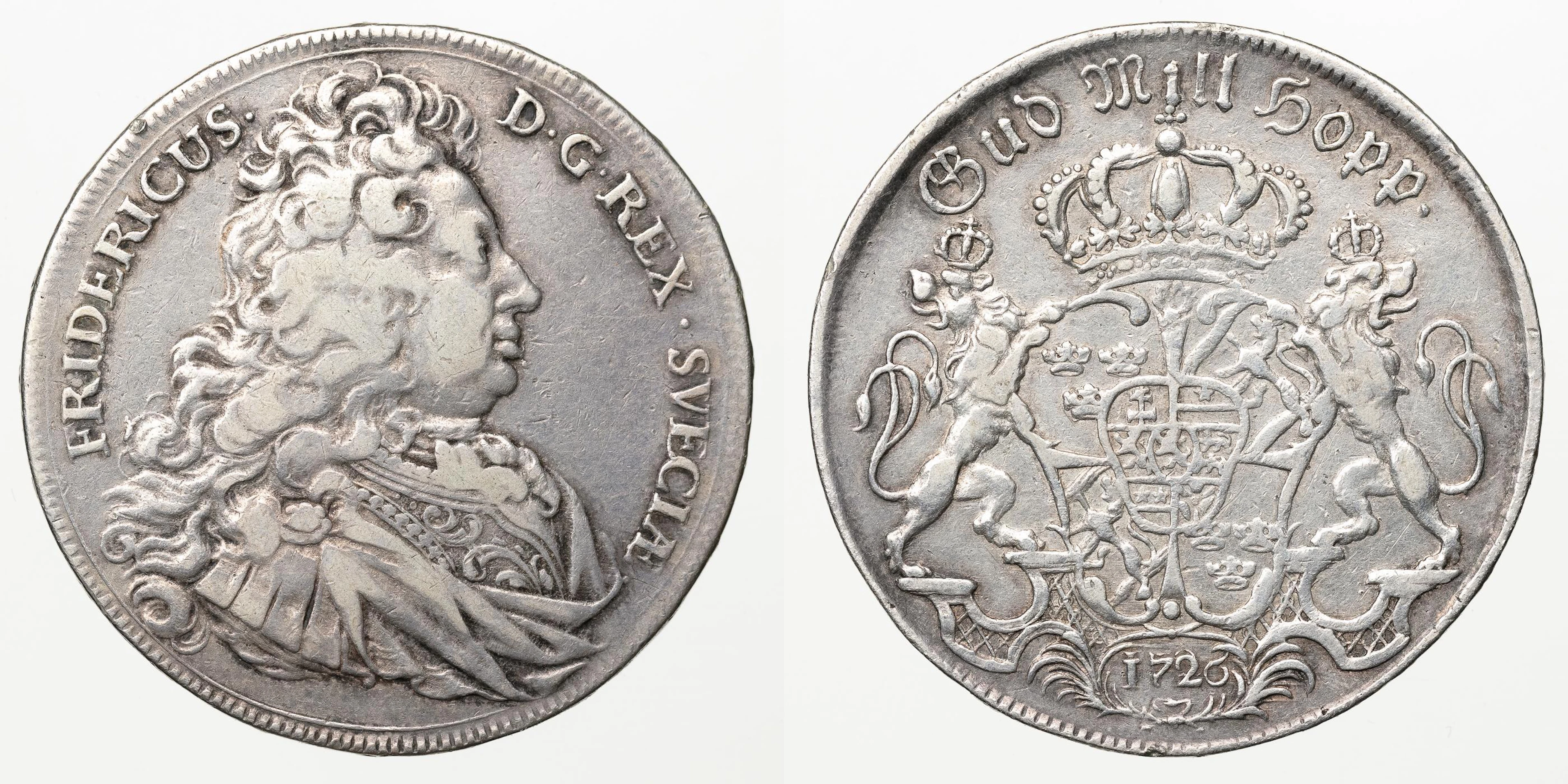 FREDRIK (1720-1751). Riksdaler 1726