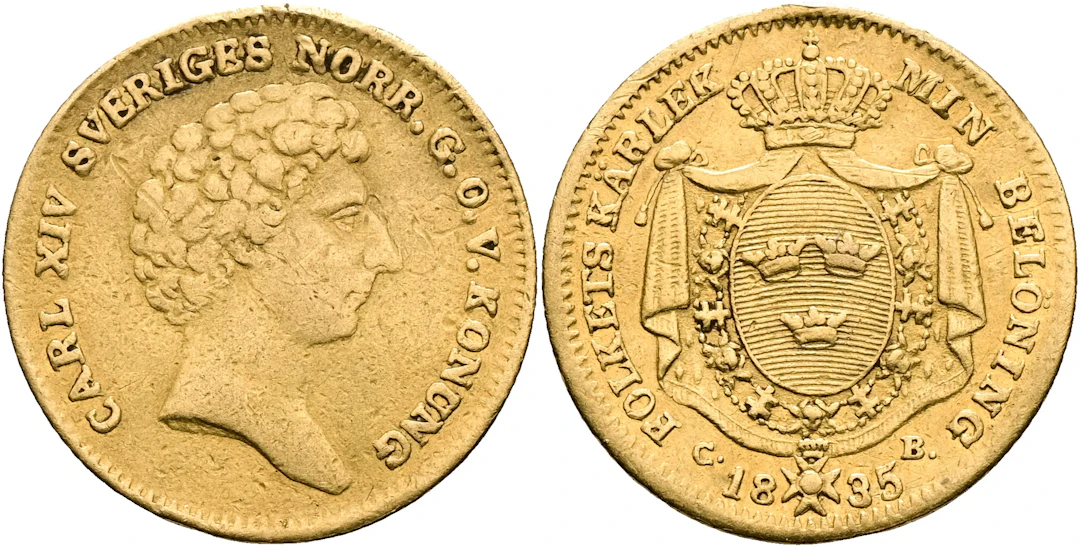 KARL XIV JOHAN (1818-1844). Dukat 1835