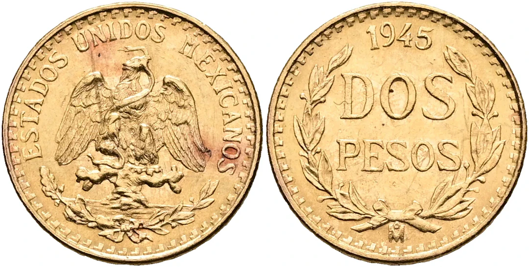 MEXIKO / MEXICO. 2 pesos 1945