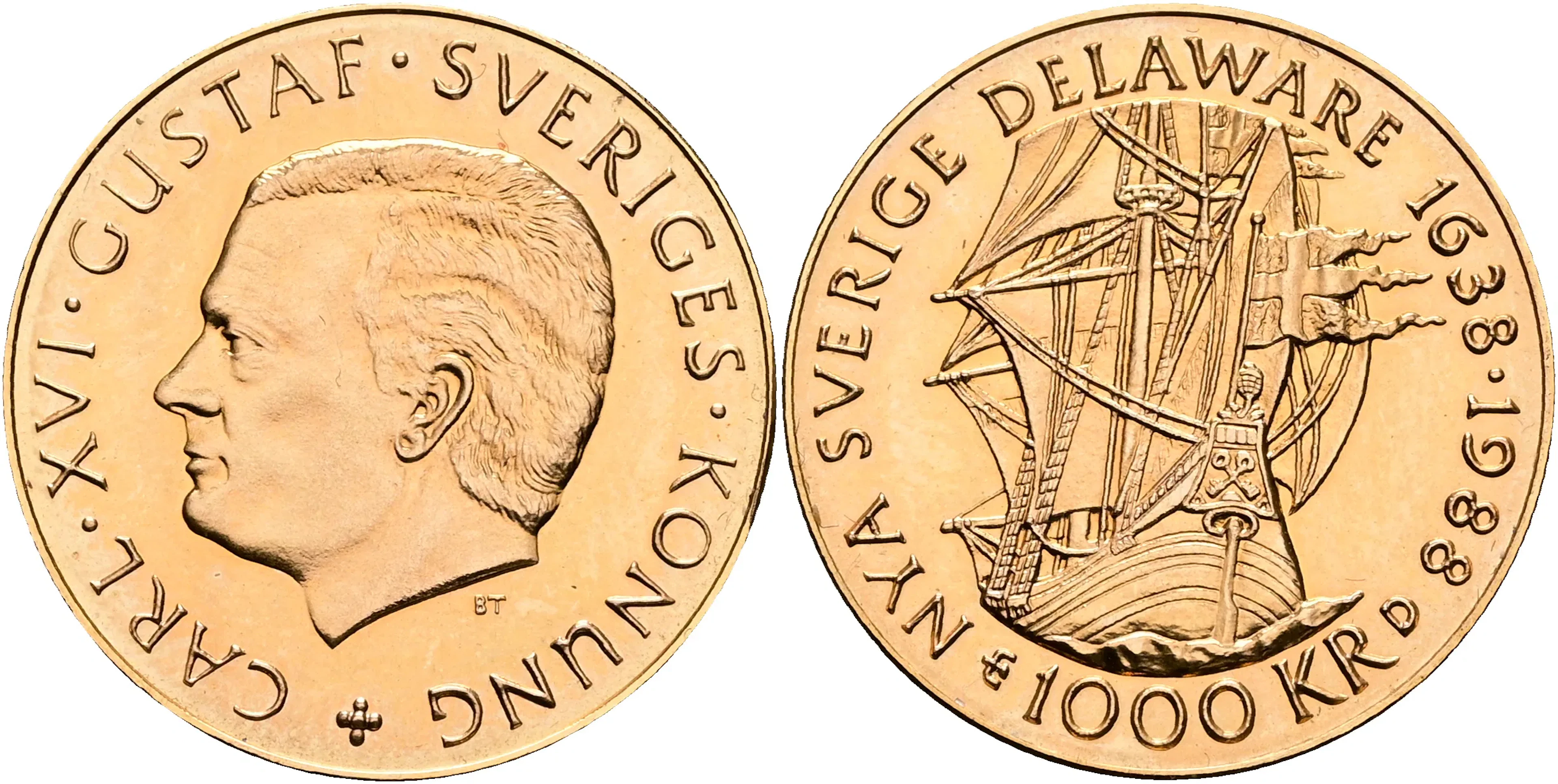 CARL XVI GUSTAF (1973 -). 1000 kronor 1988