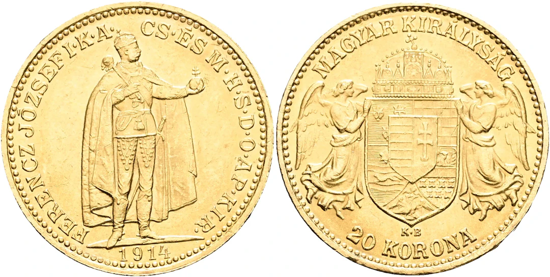 UNGERN / HUNGARY. 20 korona 1914