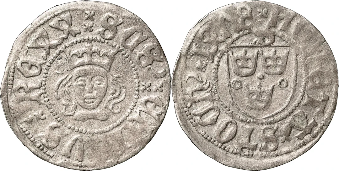 STEN STURE D. Ä. (1470-1497, 1501-1503). STOCKHOLM. Örtug 1478 med