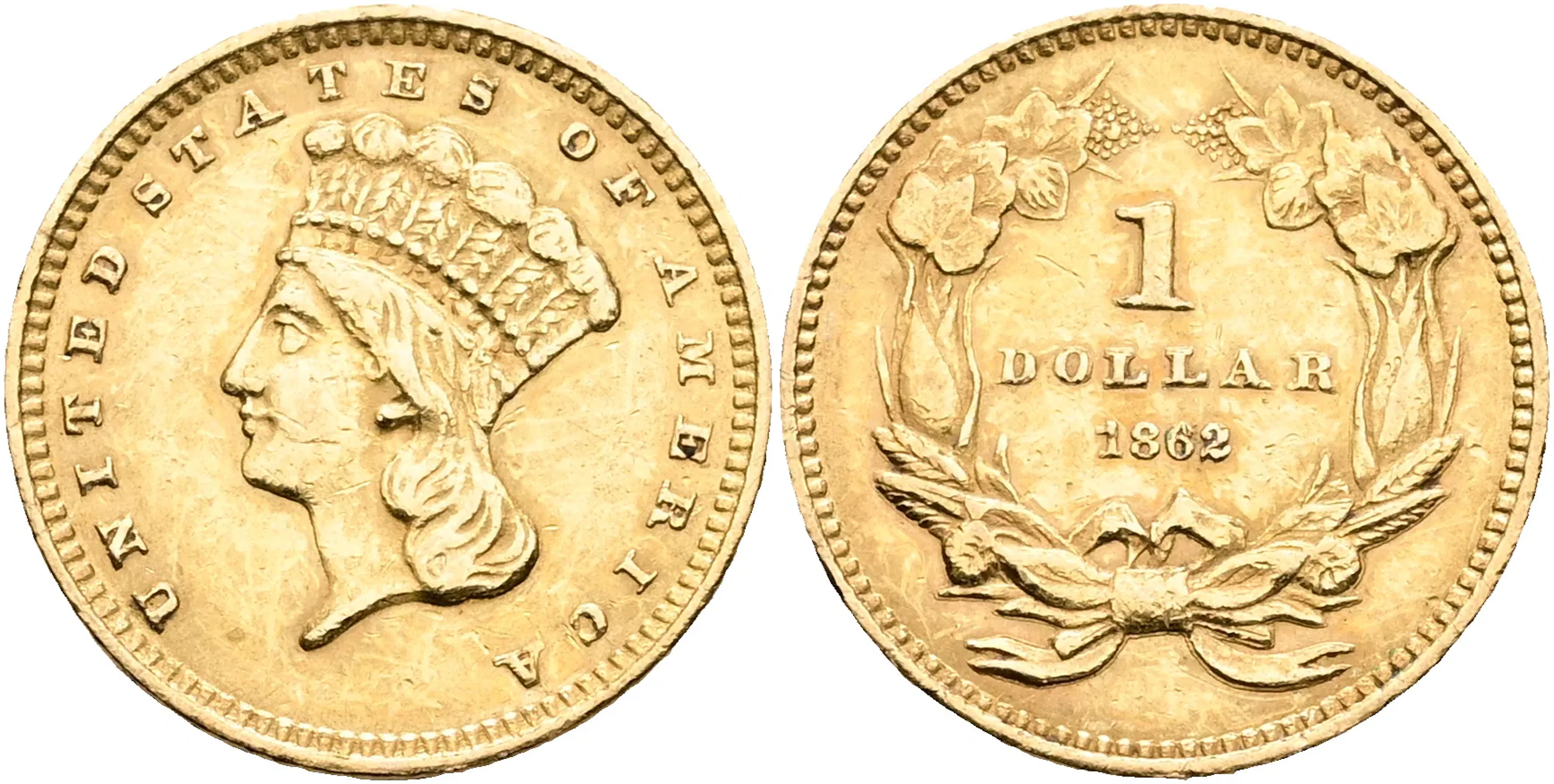 USA. Dollar 1862
