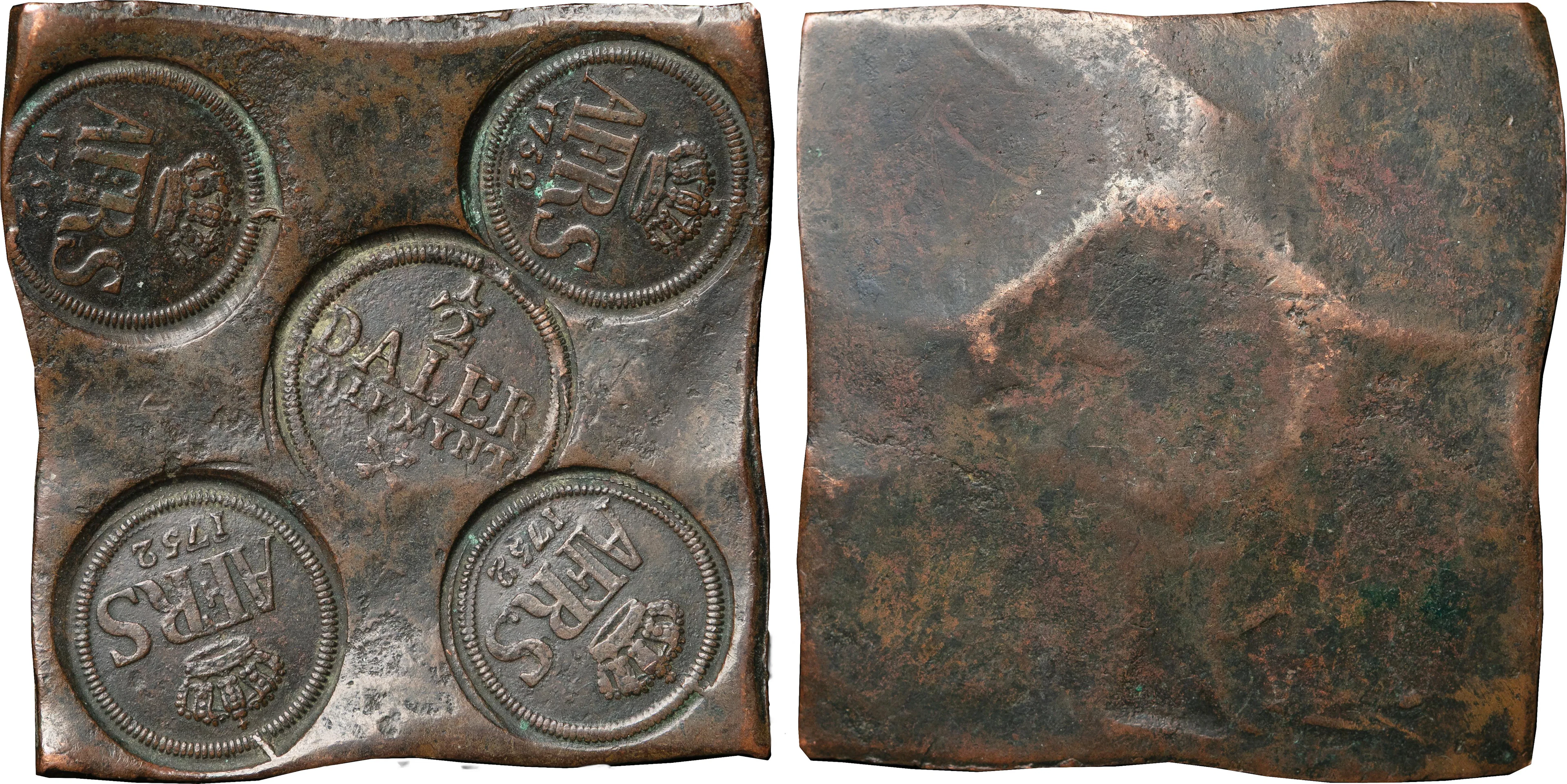 ADOLF FREDRIK (1751-1771). AVESTA. 1/2 daler SM 1752