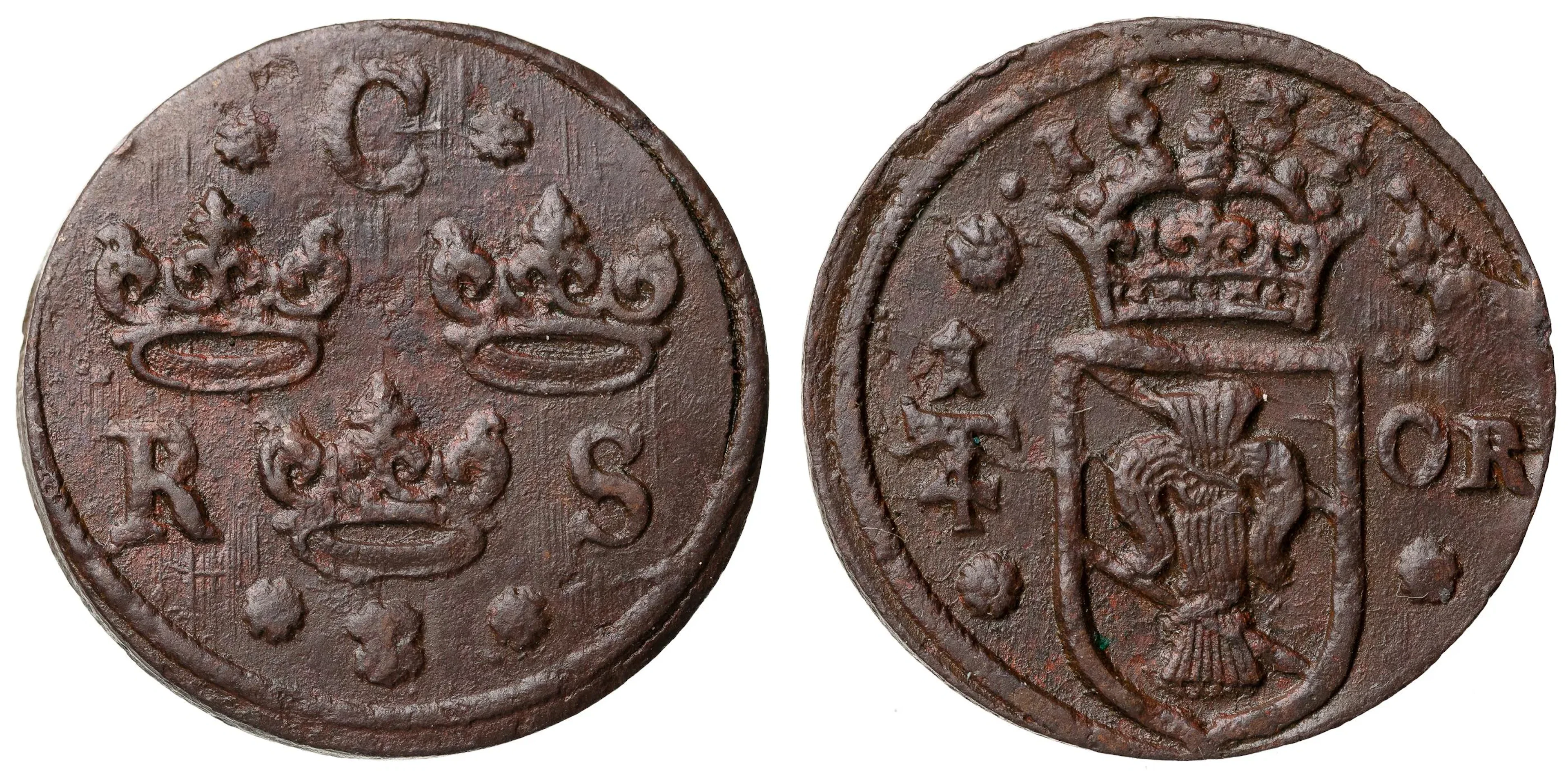 KRISTINA (1632-1654). 1/4 öre 1634