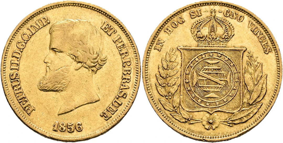 BRASILIEN / BRAZIL. 10.000 reis 1856