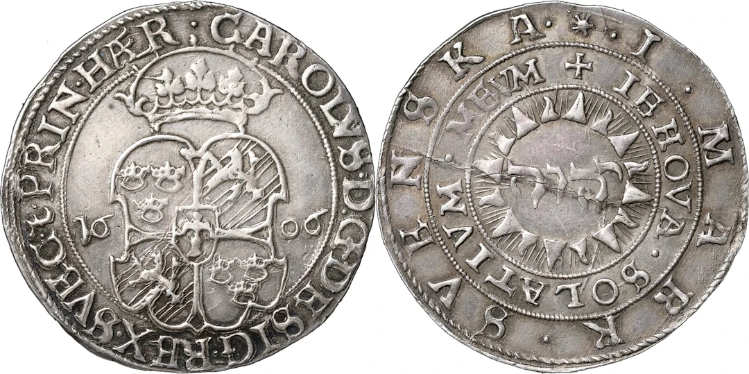 KARL IX (1604-1611). STOCKHOLM. Mark 1606
