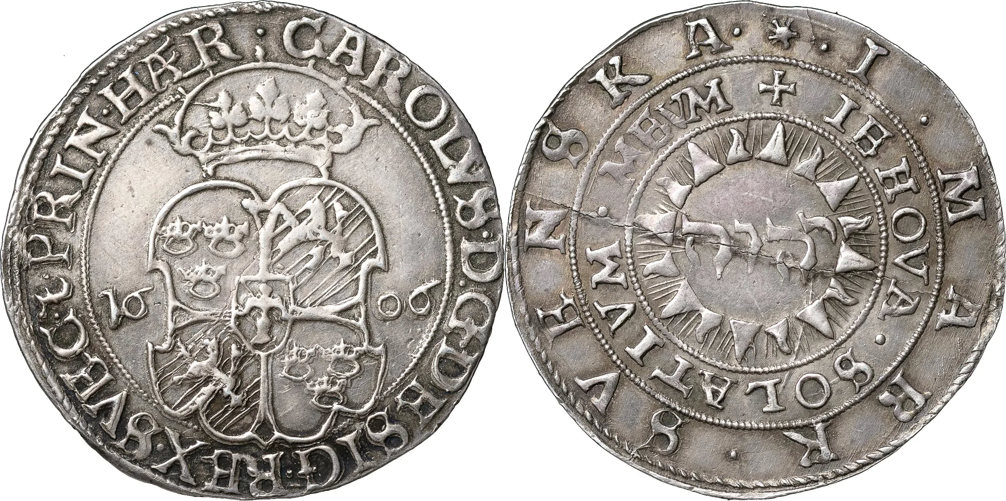 KARL IX (1604-1611). STOCKHOLM. Mark 1606