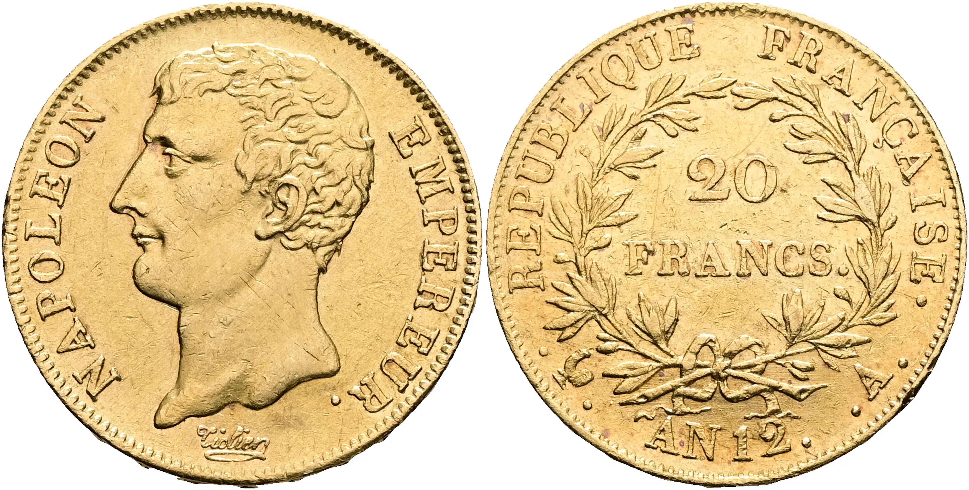 FRANKRIKE / FRANCE. 20 francs An 12