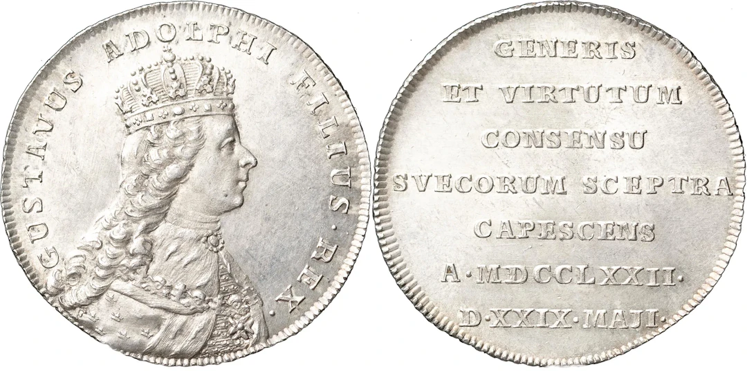 GUSTAV III (1771-1792). STOCKHOLM. 2 mark 1772
