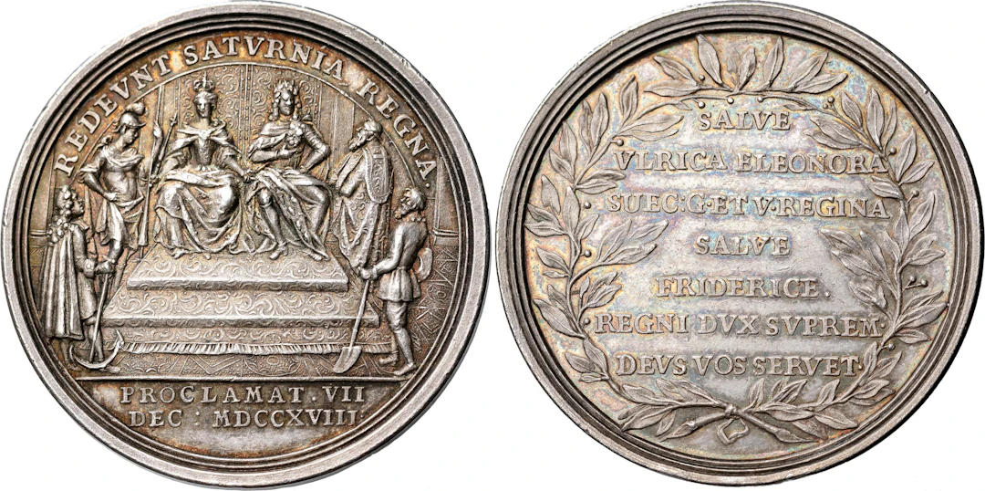 ULRIKA ELEONORA (1718-1720). Ulrika Eleonora tillträder regeringen 1718