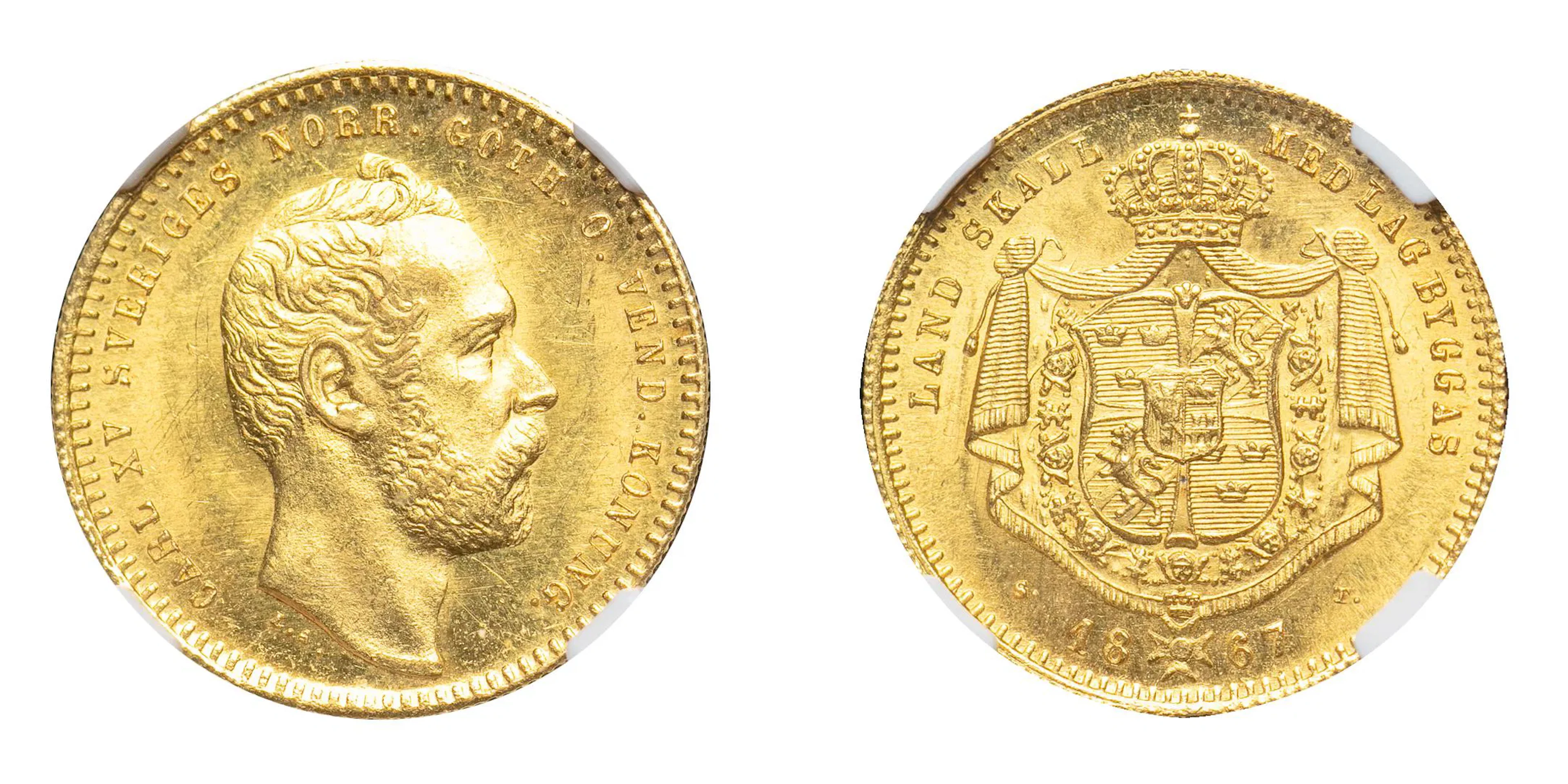 KARL XV (1859-1872). Dukat 1867. SM 8a