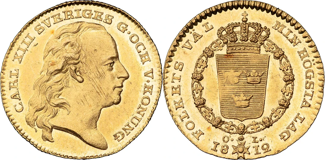 KARL XIII (1809-1818). STOCKHOLM. Dukat 1812