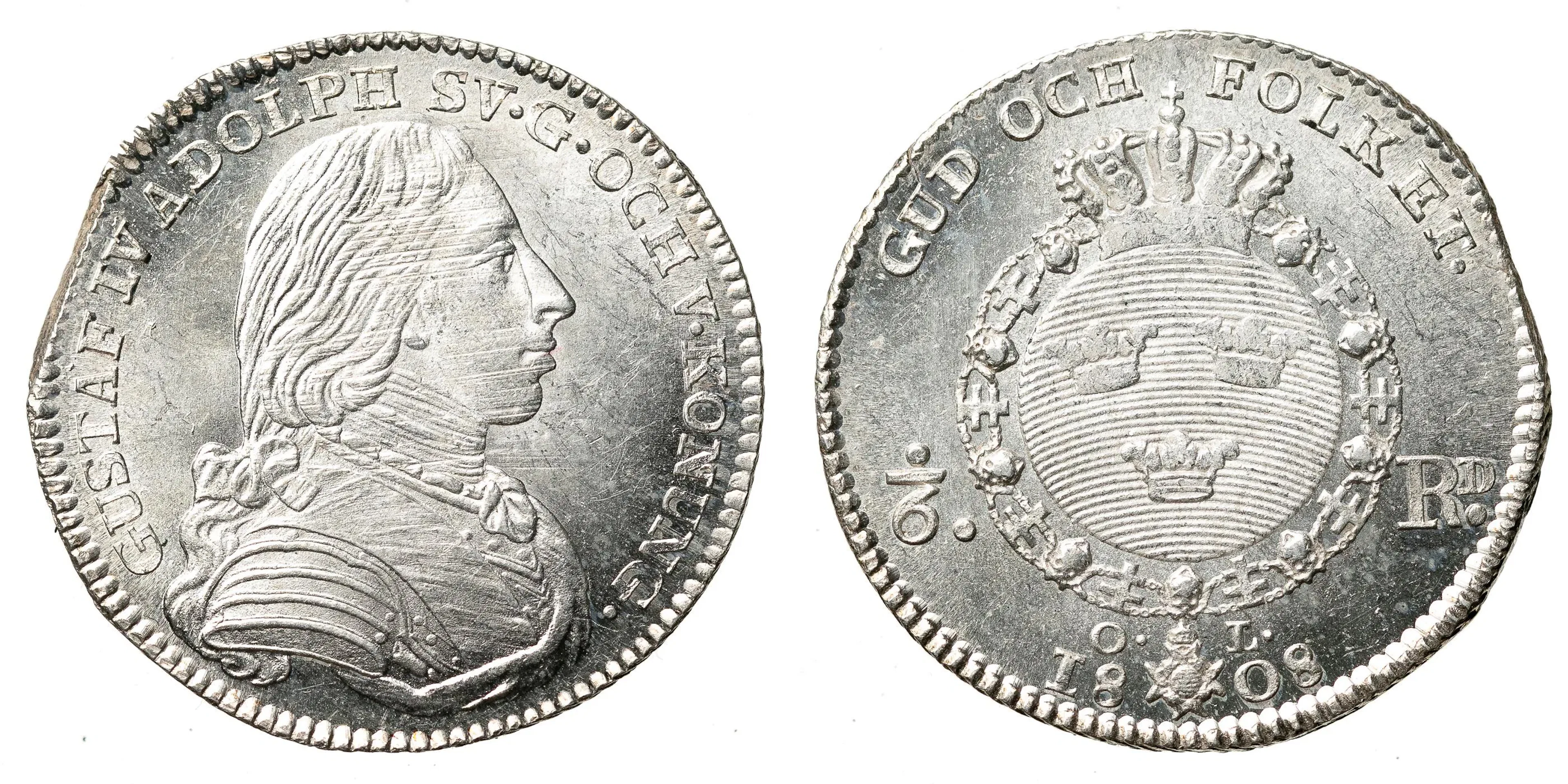 GUSTAV IV ADOLF (1792-1809). 1/6 riksdaler 1808