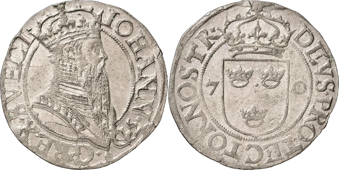 JOHAN III (1568-1592). STOCKHOLM. 2 öre 1570