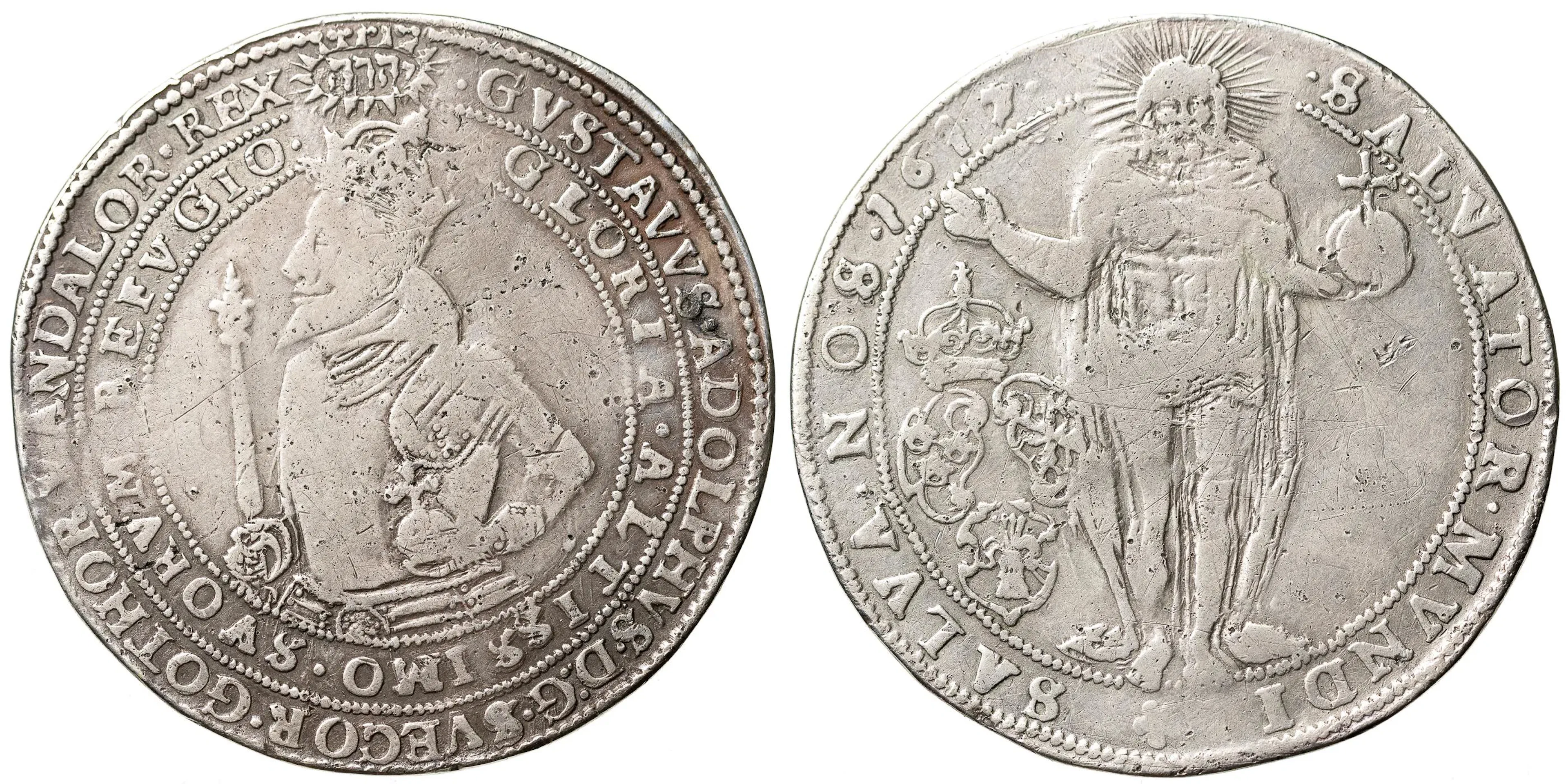 GUSTAV II ADOLF (1611-1632). Riksdaler 1617