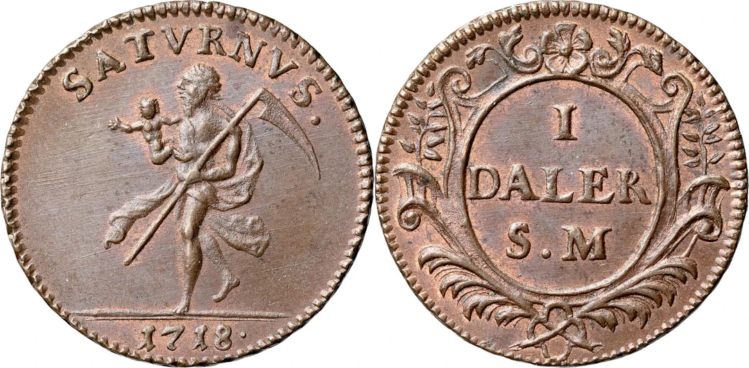KARL XII (1697-1718). STOCKHOLM. Daler SM 1718