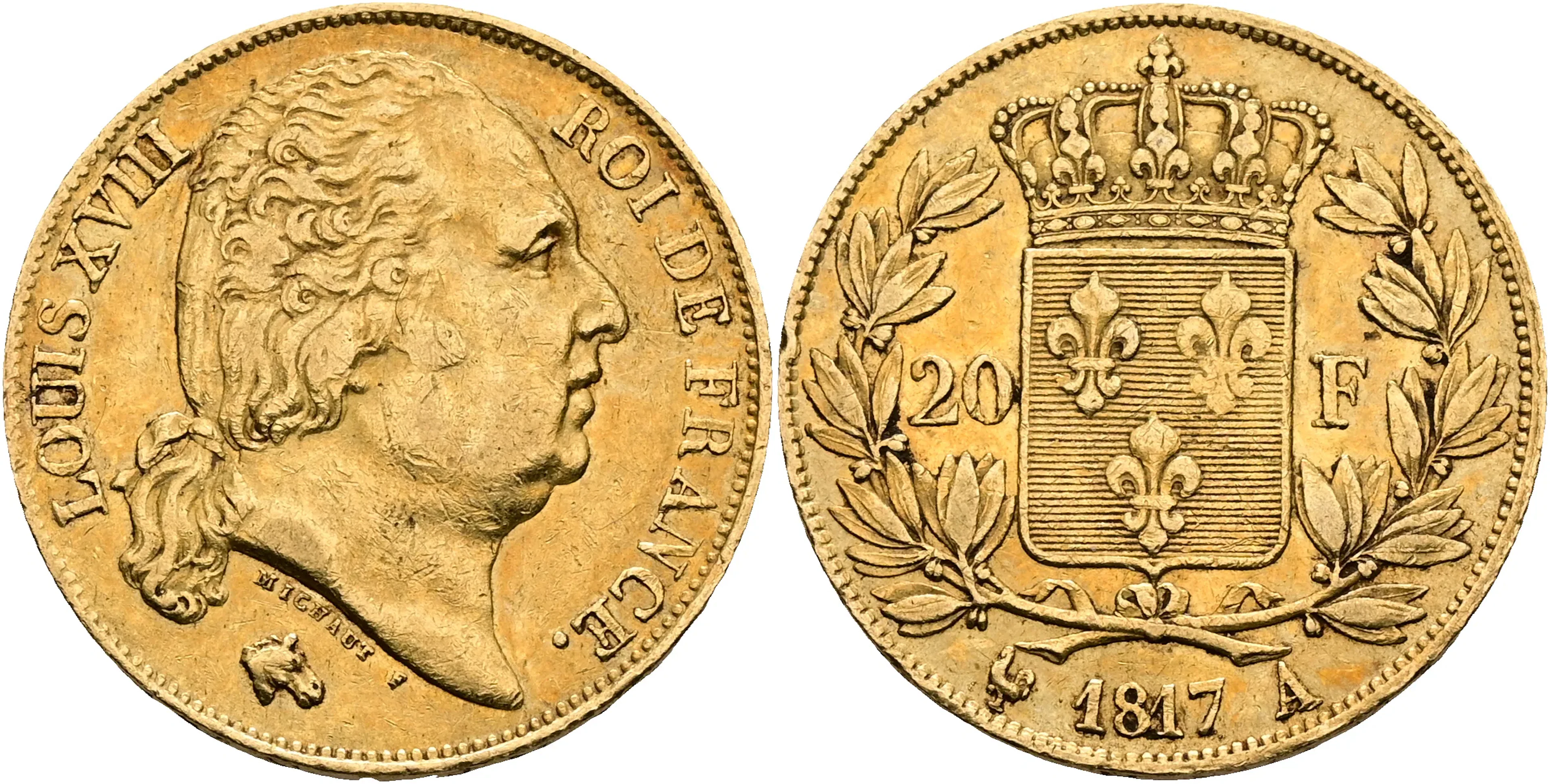 FRANKRIKE / FRANCE. 20 francs 1817