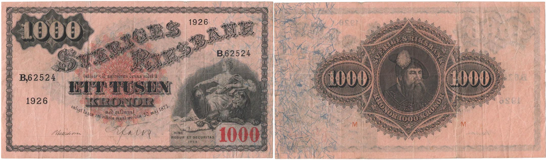 1000 kronor 1926. B,62524