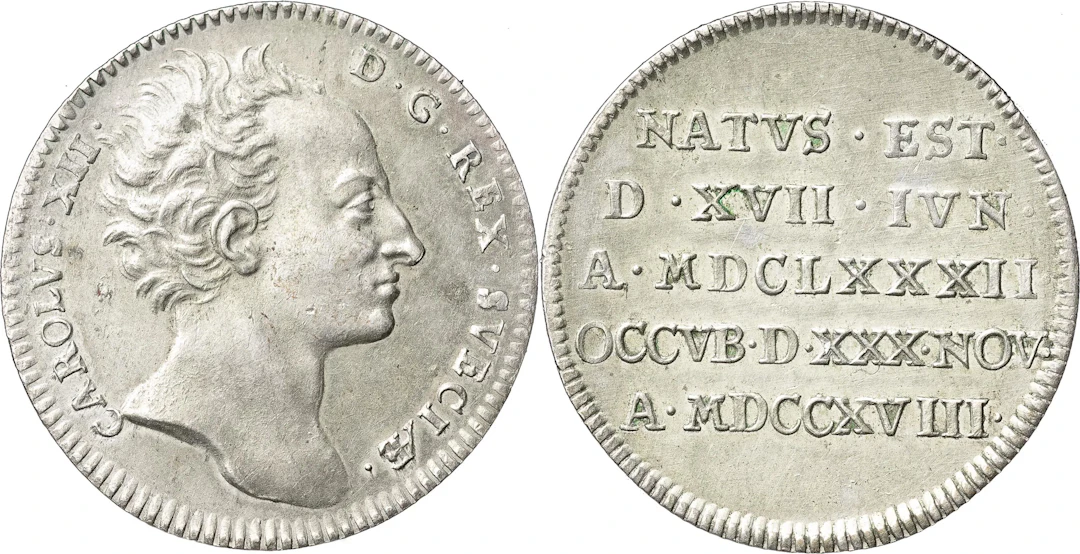 KARL XII (1697-1718). STOCKHOLM. 2 mark 1719