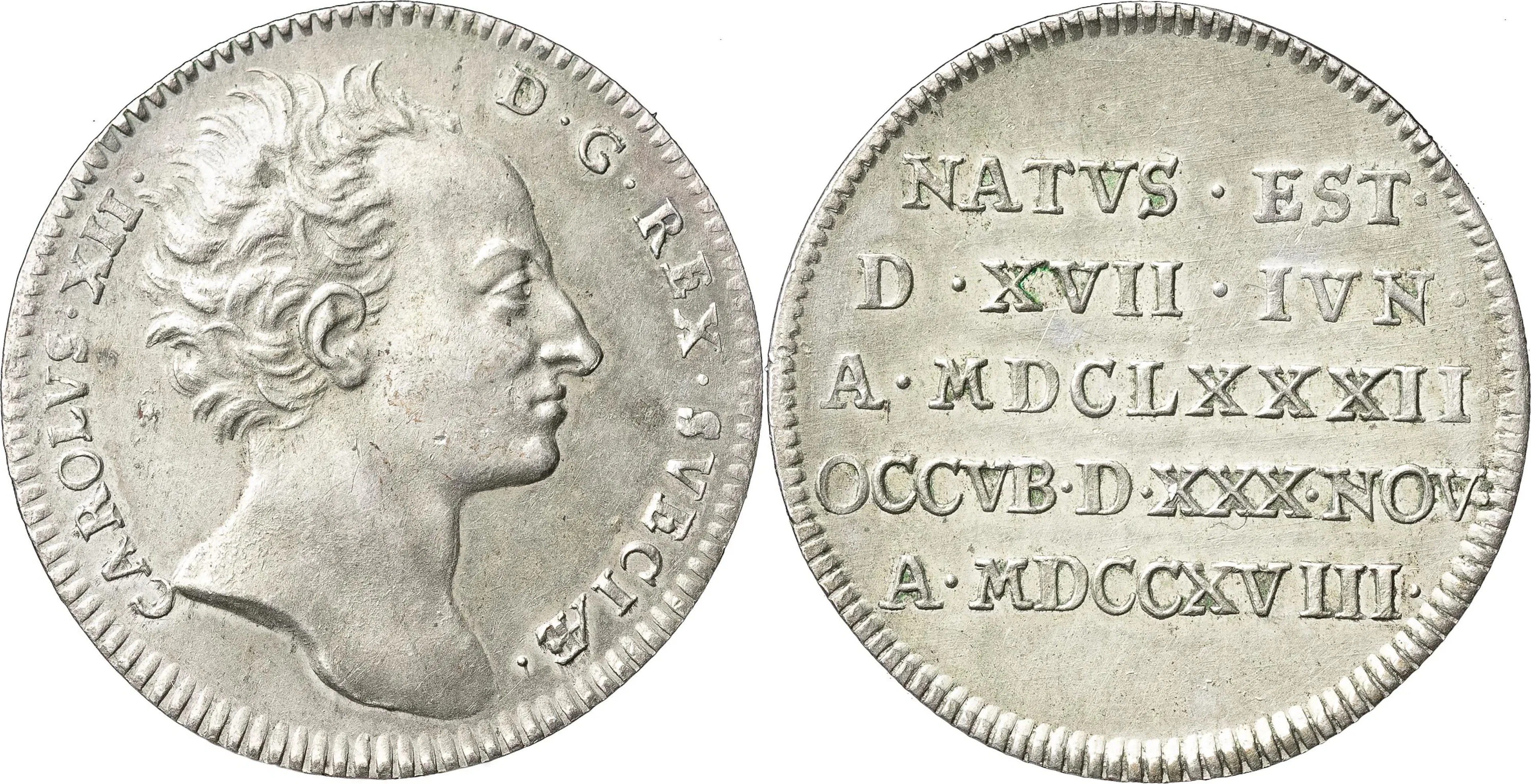 KARL XII (1697-1718). STOCKHOLM. 2 mark 1719