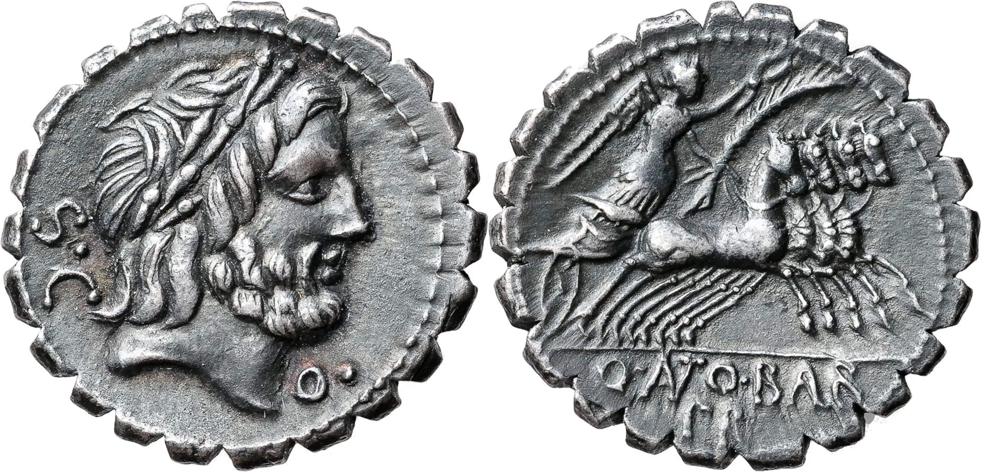 Q. ANTONIUS BALBUS. (83 B.C.). AR denarius serratus